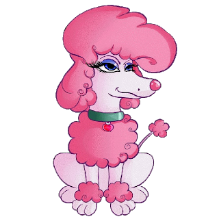 a pink poodle
